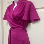 Dress Day Magenta Wrap Mini Dress Photo 3