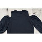 Lush Clothing Lush Black Cold Shoulder French Terry Knit Dress Photo 14