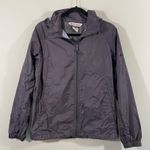 Columbia Women Dark Grey Full Zip Hooded Windbreaker Size M Photo 0