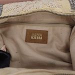 Jasper & Jeera Boho Fringe Beaded Cream Silver Striped Hobo Bag White Photo 5