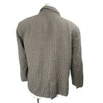 ZARA Women's Black White Checkered Double Breasted Long Blazer Coat Jacket L Photo 1