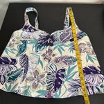 VINTAGE California Dynasty Dainty Satin Floral Sleepwear Cropped Cami Purple Size M Photo 8