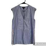 J.Crew  Women’s V neck blue stripes size zip top size 0 Photo 2