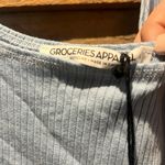 groceries apparel light blue ribbed tank top Size L Photo 1