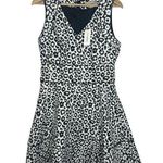 Banana Republic  Leopard Jacquard V-Neck Sleeveless Fit And Flare Dress 6 NWT Photo 0