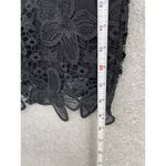 Iz Byer  Women's Skirt Crochet Hem Solid Black Size XS Lined Pull On Photo 7