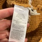 Madewell  Mustard striped Boatneck Button Back 100% cotton sweater size small Photo 9