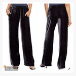 Velvet by Graham & Spencer Frida Black Velvet Wide Leg Pants Photo 1