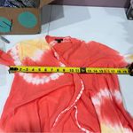 Lafayette 148 Orange Sunburst Tie Dye Open Front Cardigan Photo 4