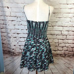 Parker Ruched Dress in Barb Wire Brown and Green Photo 5