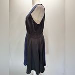 Blue & Black Colorblock Ladder Lace Inlays V Neck Sleeveless Dress Lace & Mesh Size L Photo 2