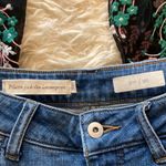 Anthropologie Pilcro and the Letterpress Lace Embroidered Flounce Hem Crop Stretch Jeans EUC Photo 1