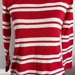 J.Crew  • Cherry Red Striped Boatneck Sweater Photo 1