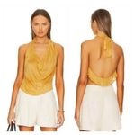 Savannah Morrow NWT  Lima Top in Paprika Brown Backless Draped Halter XL Photo 2