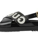 Gucci  Logo Sandal Black and White size 36.5 Photo 1