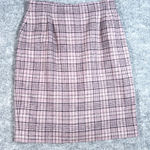 Jones New York Wool Plaid Pencil Skirt Sz 10 Lavender Purple 90s Vintage USA Photo 0
