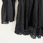 ZARA  Swiss Dot Ruffled Blouse Black Size XS Photo 5
