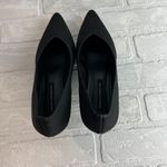 French Connection Kitten Heels Womens 7.5 Black Pointed Closed Toe Solid Knit Photo 3