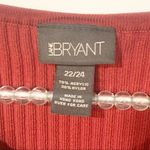Lane Bryant Plus Size 22/24 Red Ribbed Plus Size Sweater Vest Sleeveless Photo 2