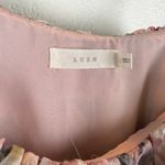 Lush Clothing LUSH Pink Floral Ruffle Cold Shoulder Mini Dress Women's Size L Photo 2