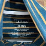 LL Bean Womens Jacket XS NWT $59 Stripe Zip Up Cotton Ultra‎ Soft Teal Knit Photo 3