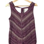 White House | Black Market WHBM Tie Back Purple Knit Sleeveless Sweater S Photo 2