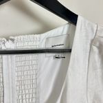 Reformation  Coucou Pleated Linen Midi-Dress in White Size US 4 Photo 4