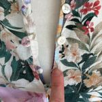 ZARA Pastel Floral Parrot Print Shirt Dress Co-Ord Linen Blazer Outfit Sz Small Photo 15