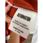 Reformation Burnt Orange Satin Short Sleeve V-Neck Romper Size 4 Petite Photo 6