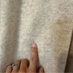 Vintage Oxford Angora Lambs Wool V Neck Button Cardigan Cream Size L Photo 4