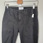 frame denim Frame Womens Trapunto Mid Rise Black Jogger Ankle Zip denim Pants Size 25 Photo 7