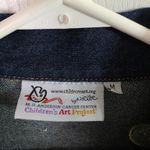 Children’s Art Project Heart Embroidered Denim Jacket Size Medium Blue Photo 2