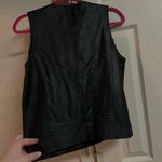 Stephanie Andrews Black Leather Vest Size M Photo 3