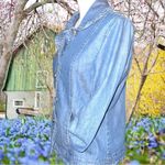 New Direction denim jacket with ruffled trim design! Blue Photo 4
