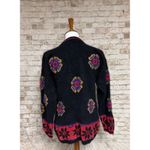 Rafaella Rafaela Vitg Women’s M Angora Blend Fuzzy Soft Sweater Black Red Lambswool Photo 2