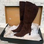 Naturalizer Deesha Tall Knee High Heeled Brown Suede Mahogany Boot 8.5 Photo 2