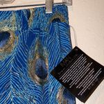 NEW Vintage Deadstock Peacock Feather Print Pants new with tags Blue Photo 1
