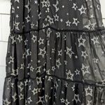 Jun & Ivy NWT Lurex Celestial Stars Black Lace Long Sleeve Maxi Dress Small S Photo 9