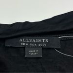  All Saints Penelope Tie Neck Bodysuit Womens Size US‎ 4 Black *FLAW Photo 2