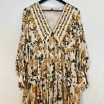 Free People  Rows Of Roses Maxi Dress in Ivory Combo Size Medium Photo 4