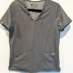 FIGS Scrub Top Womens Aqua Blue Catarina Small One Pocket Short Sleeve Stretch Photo 0