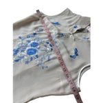 Chinese Embroidered 100% Silk Cheongsam Sleeveless Top Size M Blue Size M Photo 9