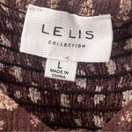 Le lis  Peasant Top Blouse Women's Large Brown Floral Crop Boho Cottage Milkmaid Photo 3