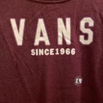 Vans  Since 1966 Crewneck Sweatshirt Maroon Burgundy Women’s Large NEW NWOT Photo 1