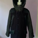 J.Crew  Parka Coat Burbridge Mixed Media Navy Charcoal Photo 1