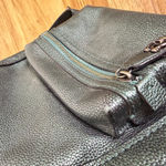 Coach Petite Campus Backpack 23 Green Metallic Polished Pebbled Leather Charm Photo 11