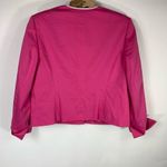 Pendleton  Hot Pink Blazer White Trim Sz 12 Cotton Lady Jacket Photo 1