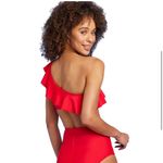 Kona Sol  One Shoulder Flounce Bikini Swim Top Photo 2
