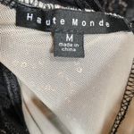 Haute Monde Black Mesh Cheetah Sequin Bodysuit Photo 9