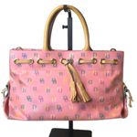 Dooney & Bourke Pink Multicolor Rainbow DB Monogram Tote Bag Photo 13